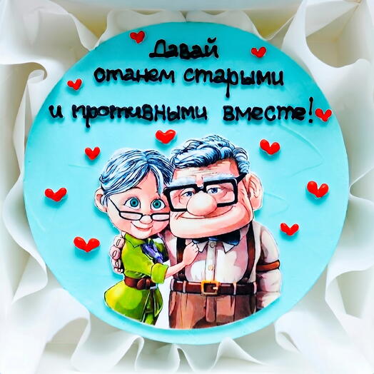 Бенто-торт на годовщину свадьбы любимому мужчине, мужу, жене, девушке - тортик состаримся вместе