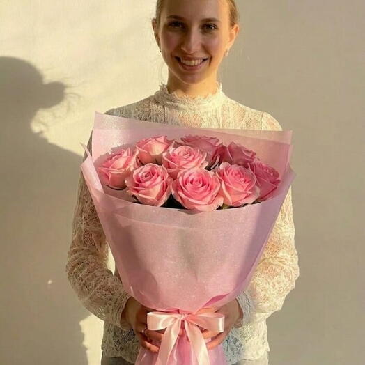 Букет из 9 роз Эквадор сорта Мандала