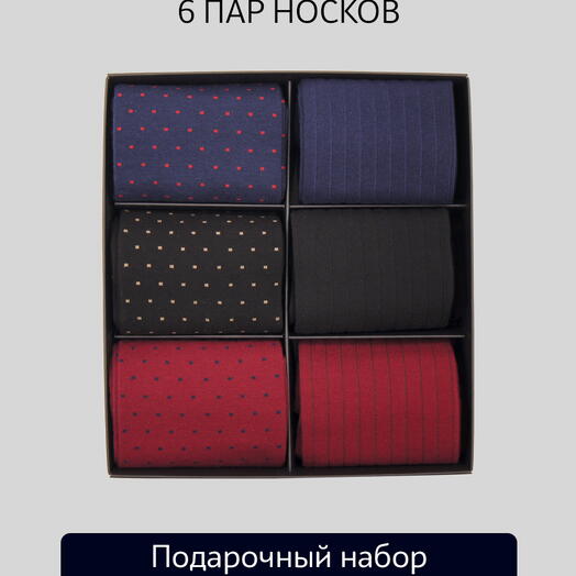 Подарочный набор мужских носков Tezido Н272, 6 пар