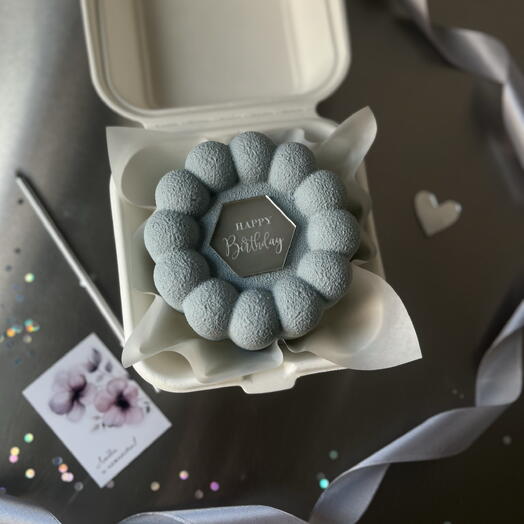 Бенто торт муссовый с топпером happy birthday