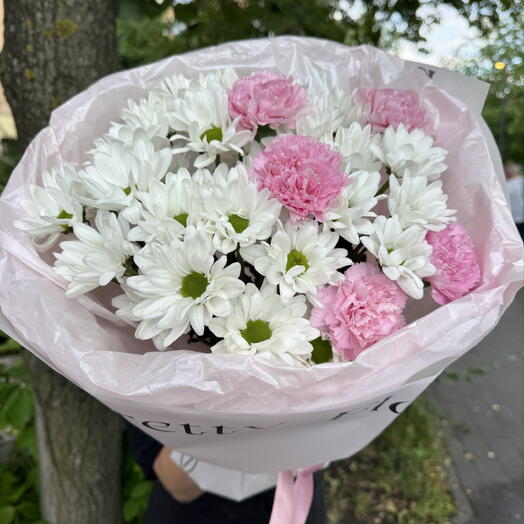Букет Ромашка и Диантусы