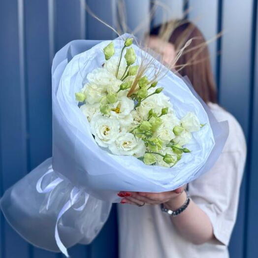 Белая эустома🌸 букет