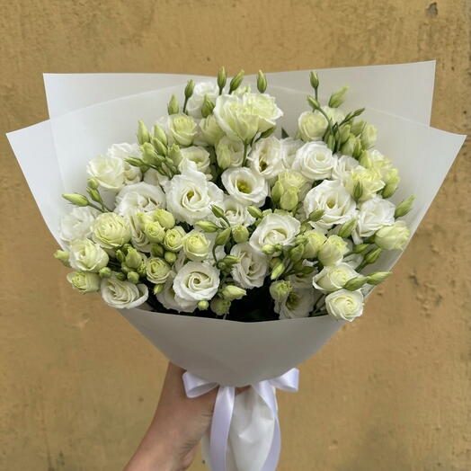 Букет из 9 белоснежных эустом🤍🌿