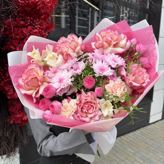 Букет с ажурной розой для любимой 💕🌸