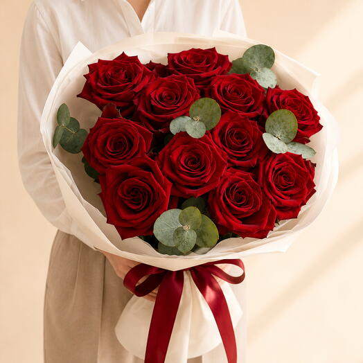🌷Букет из 11 красных роз — классический букет с доставкой сегодня🔥🌹