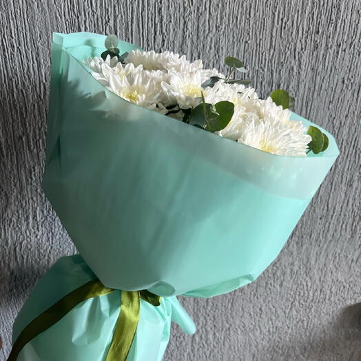 Монобукет из хризантем