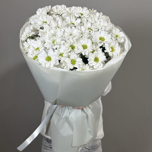 Букет из 9 кустовых хризантем Бакарди