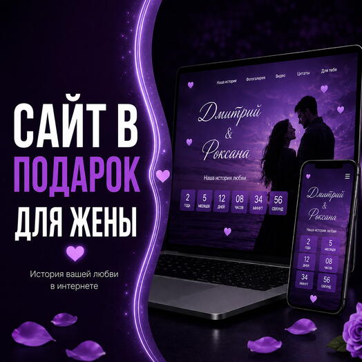 Сайт-подарок для жены 🎁