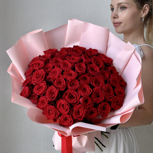 Букет красных роз 49 шт, ред наоми, арт 21 Flower Perfect