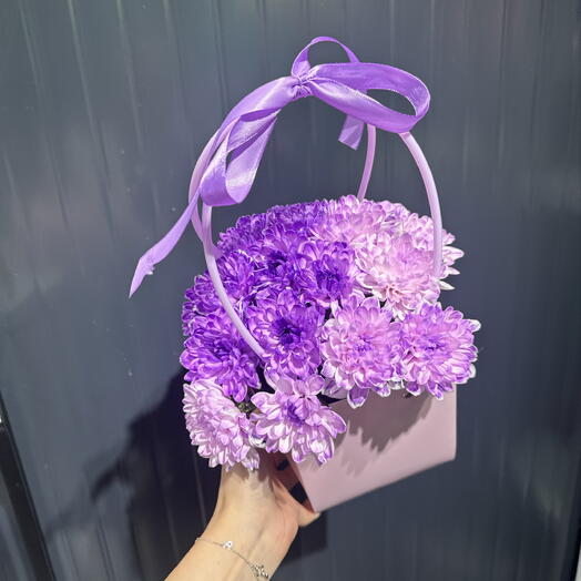Сумочка с фиолетовыми цветами 💖