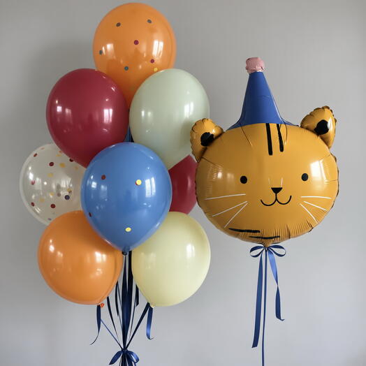 🐯 Набор воздушных шаров «Праздничный тигр»