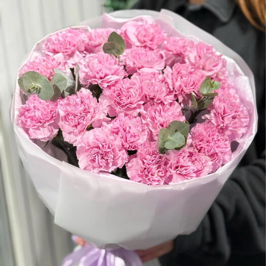 Букет из 21 диантуса💜