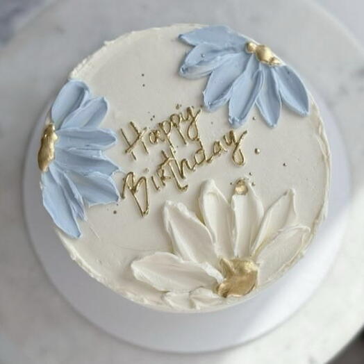 Торт бенто макси с цветами happy birthday