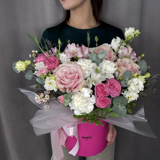 Яркая Сочная Коробка с цветами 😍💐💗🔥