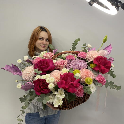 Цветочная корзина для педагога