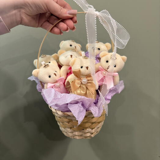 Композиция с игрушками медведи