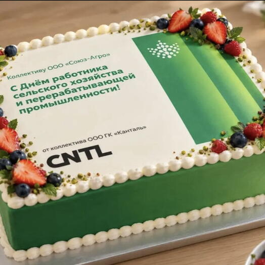 Корпоративный торт с логотипом