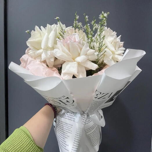 Букет из французских роз "Мотылёк"