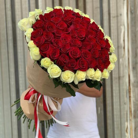 Букет из 101 розы микс