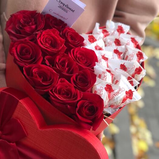 Corazón con rosas