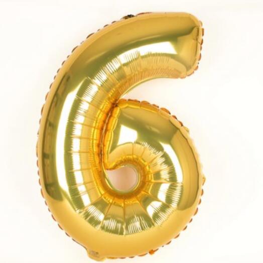 Figure "6" gold 102cm