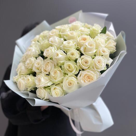 Bouquet of 51 white roses