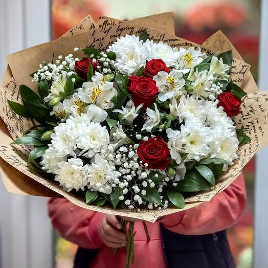 ❣️Классика Букет из роз и хризантем