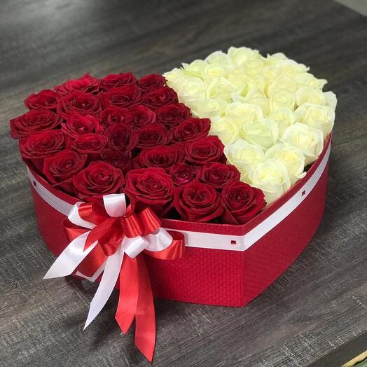 ✅Сердце из 55 роз