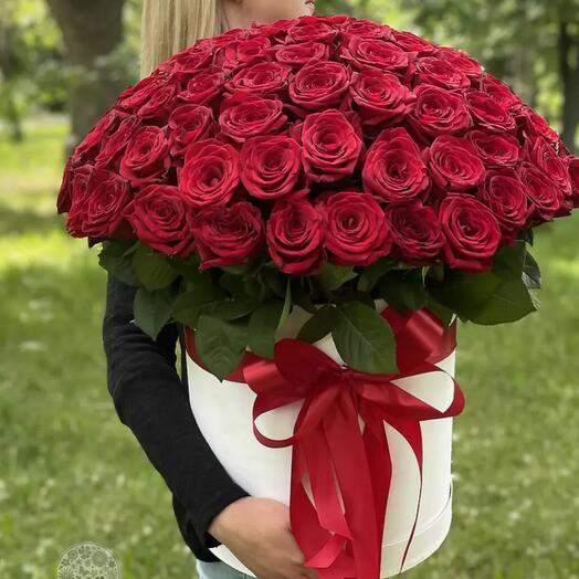 101 Burgundy Roses in a Box