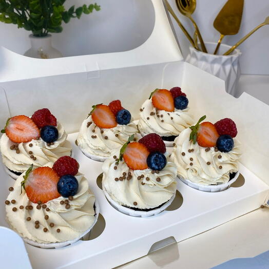 Капкейки с карамельным кремом, Капкейки мужчине, капкейки женщине, девушке/ 14 февраля