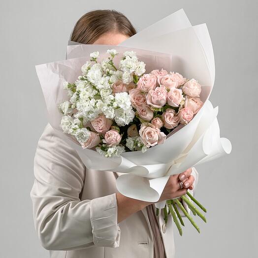 Bouquet in a delicate range with fragrant mattiola Bouquet 189 Bouquet in Moscow