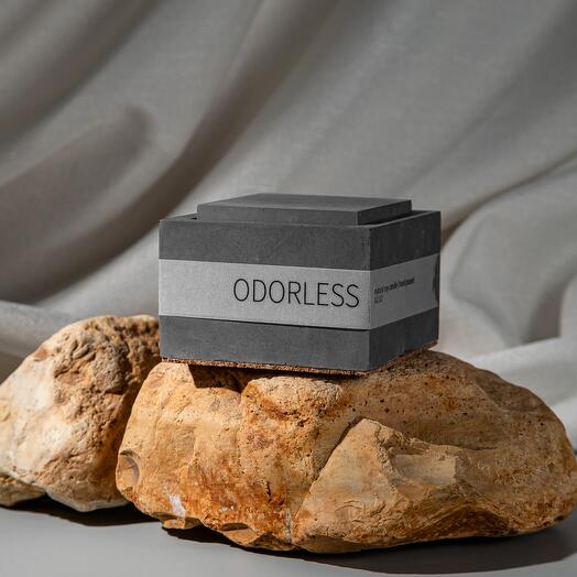 Свеча в гипсе ODORLESS GRAPHITE, 100 мл