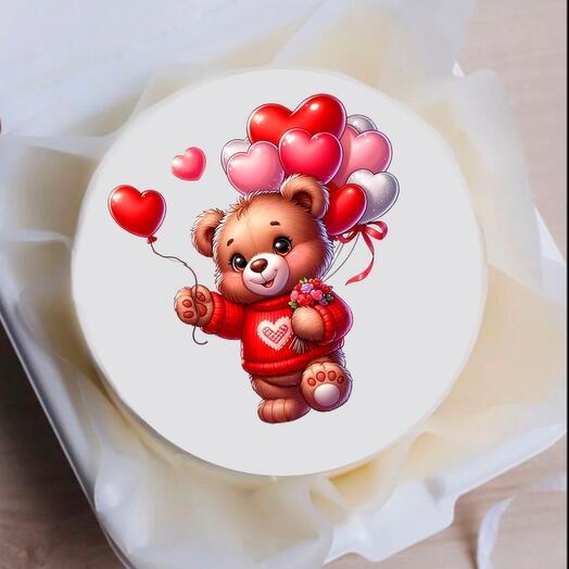 Bento Birthday Cake Teddy Bear with Balls