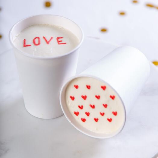 Набор двух тортов в стакане «LOVE️