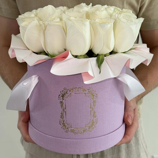 White Roses | Lavender Box (S)