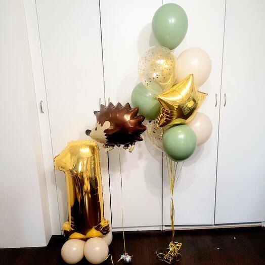 Delicado conjunto de 11 bolas erizo felicidad. Cualquier número de papel de aluminio