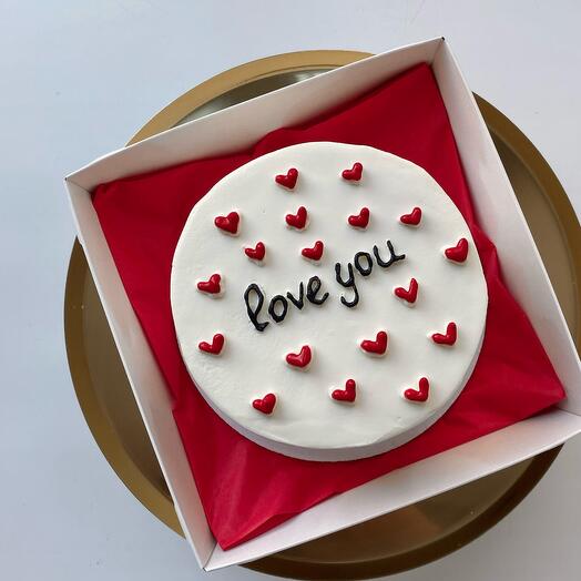 Бенто-торт с сердечками love you