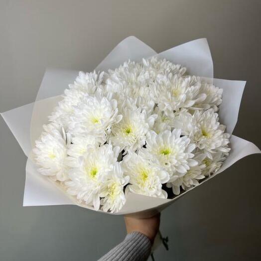 Bouquet of White bush Chrysanthemums 5 pieces