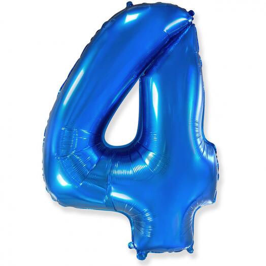 Шар фольгированный цифра " 4 "