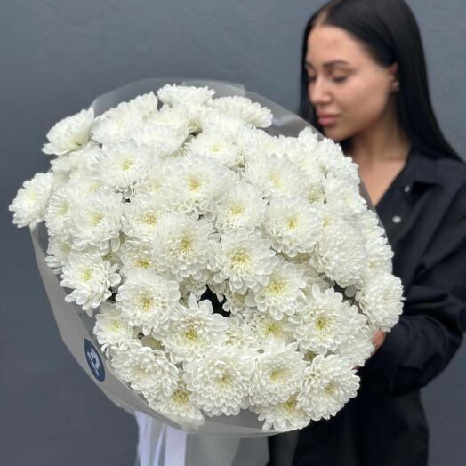 Букет кустовых хризантем, 15шт в упаковке