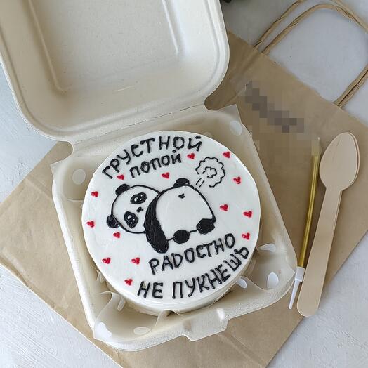 Бенто торт с контурным рисунком