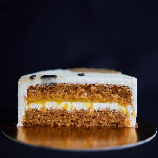 Carrot cake with orange filling