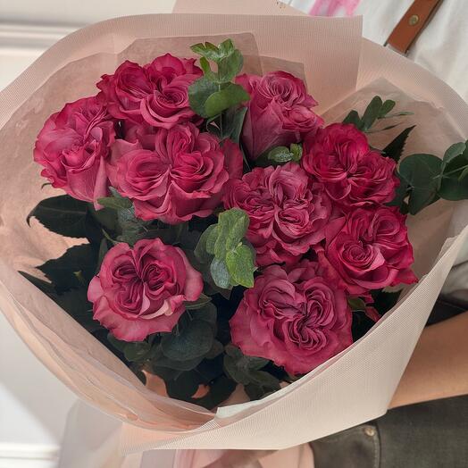 Букет из 9 пионовидных роз