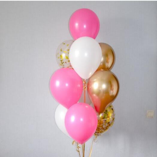 Шары розовое золото 10шт