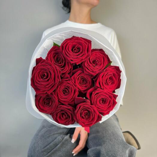 Букет из красных роз 11шт