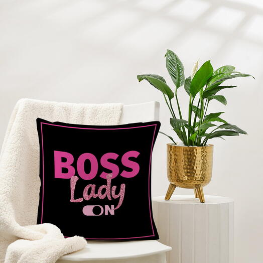 Comforting Boss Lady And Plant Combo