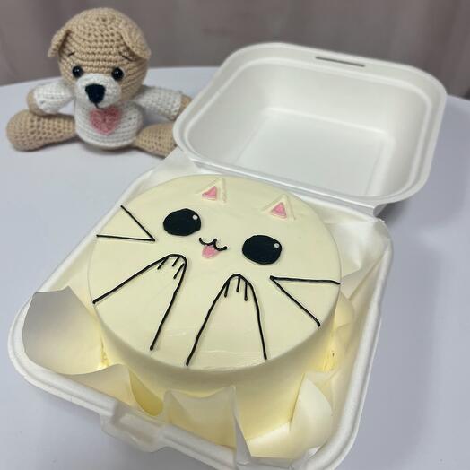 Pastel de Bento con gato