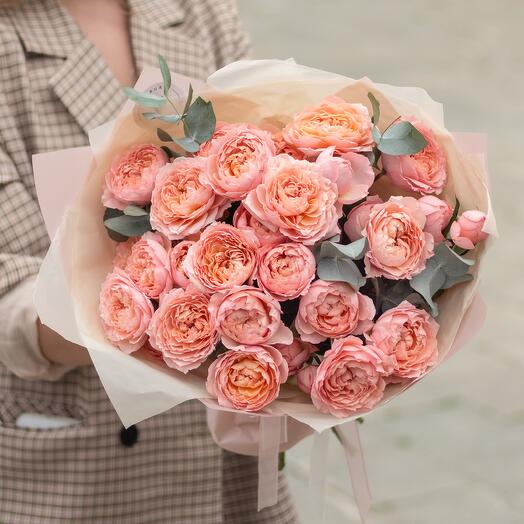 Monobooket de rosas de peonía "Julieta"