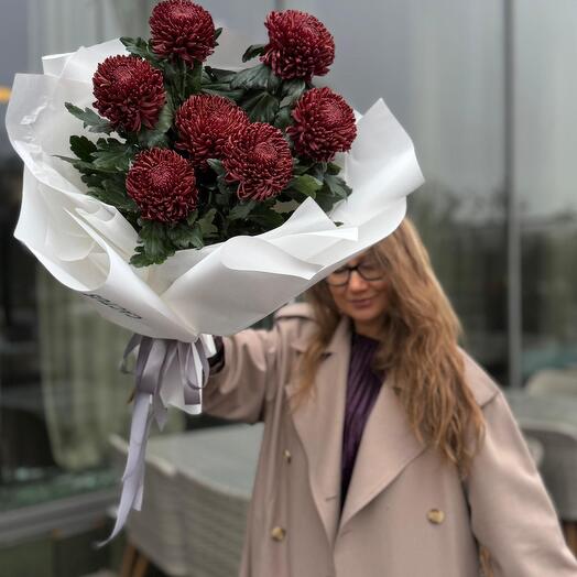 Моно букет с хризантемой Bigoudi