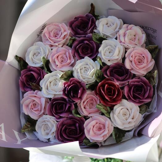 Rosas-ramo de malvaviscos